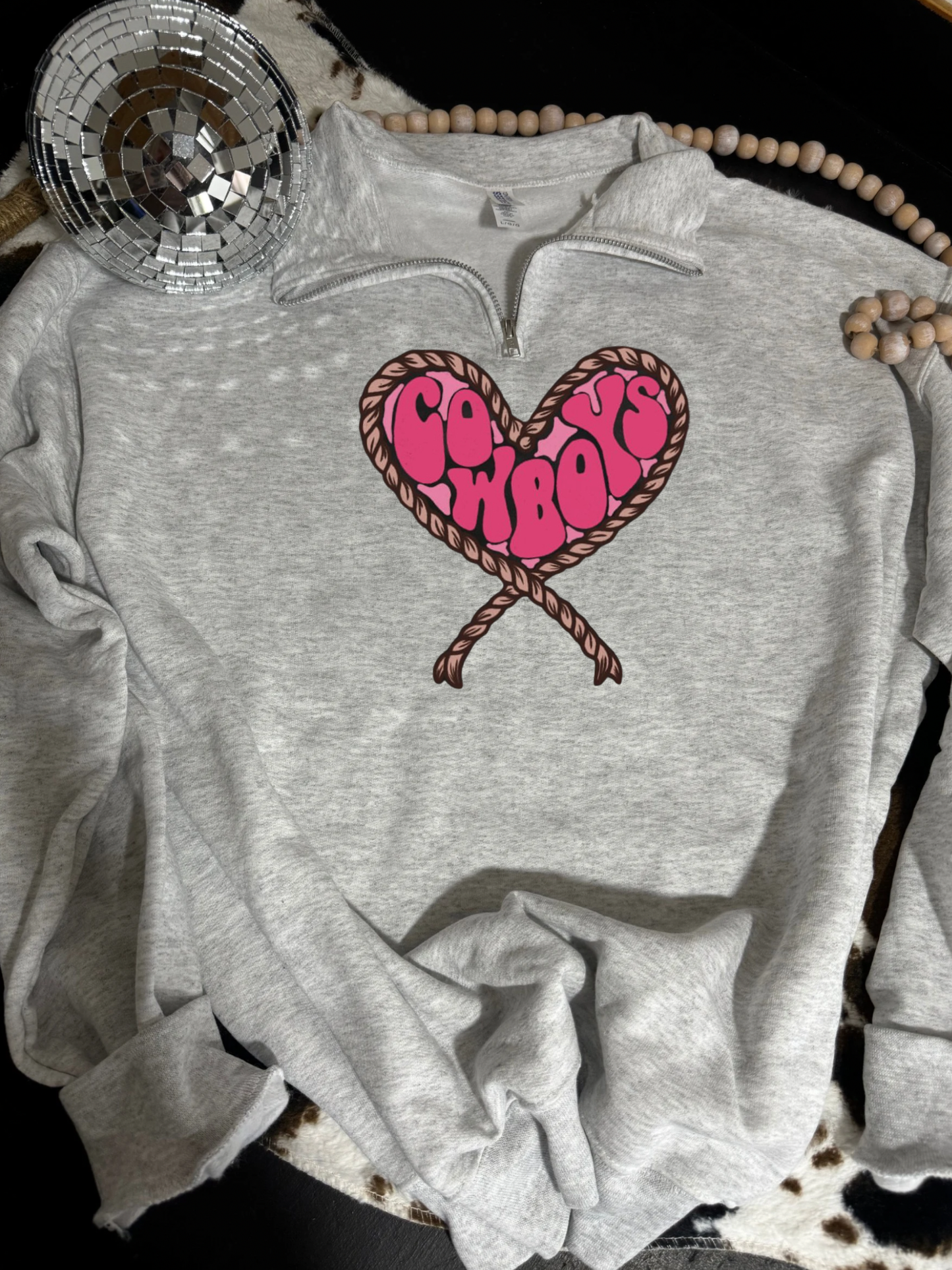 Cowboy heart quarter zip