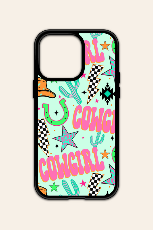 Neon Cowgirl iPhone Case